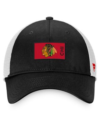 Men's Black, White Chicago Blackhawks Authentic Pro Rink Trucker Snapback Hat
