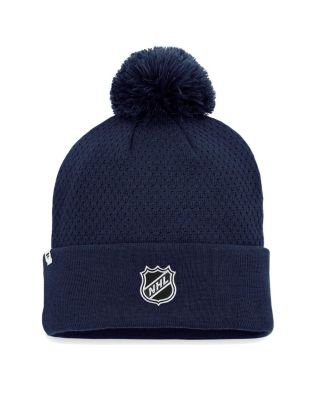 Women's Navy Nashville Predators Authentic Pro Road Cuffed Knit Hat with Pom