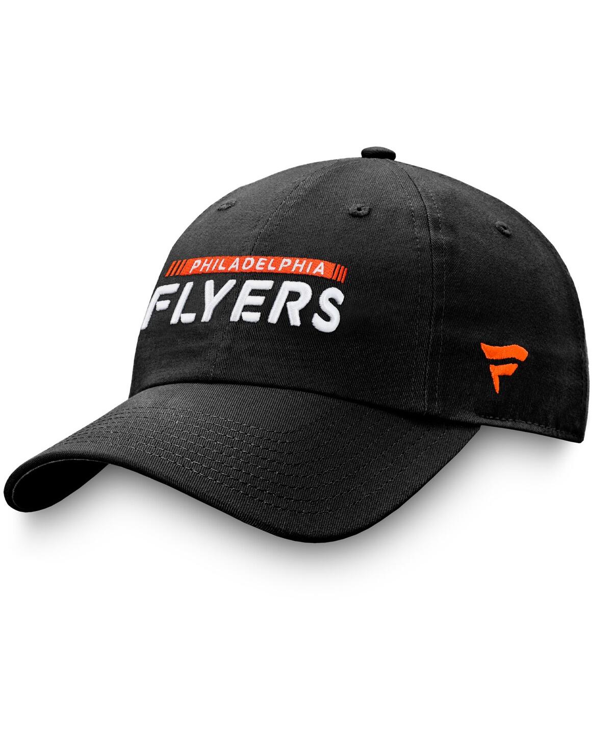 Shop Fanatics Men's  Black Philadelphia Flyers Authentic Pro Rink Adjustable Hat