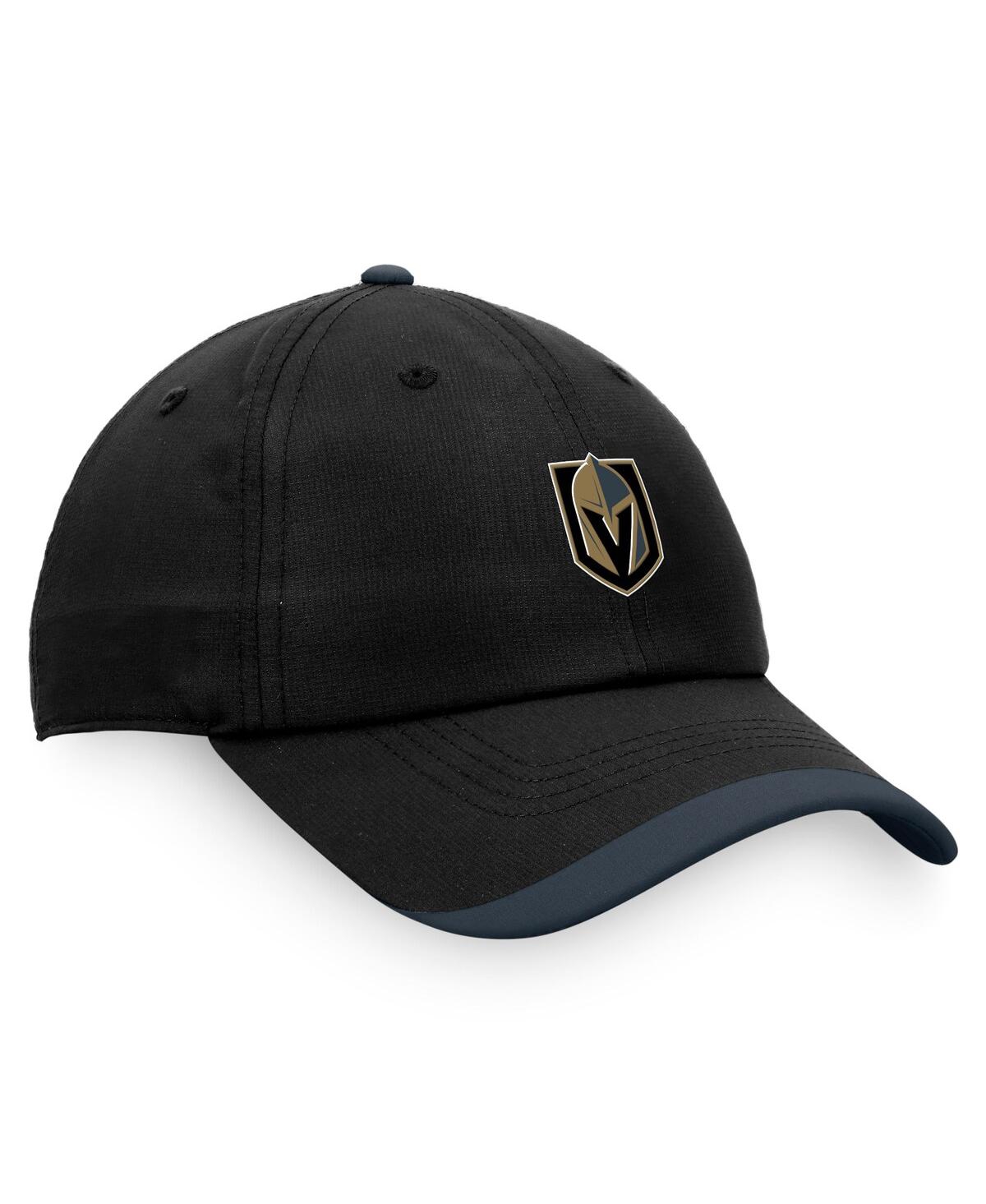Fanatics Branded Black Vegas Golden Knights Authentic Pro Rink Pinnacle Adjustable Hat In Black