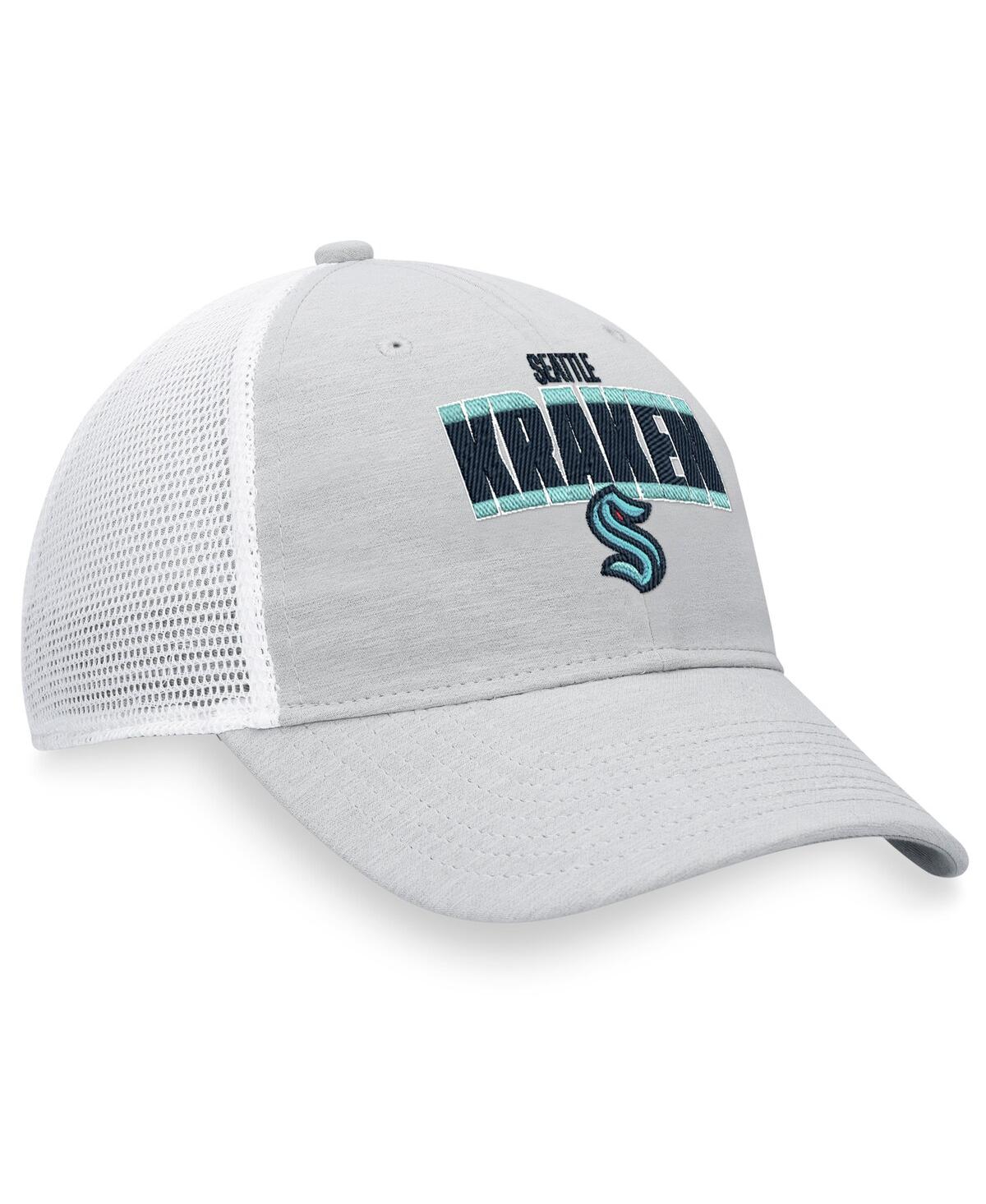Men's Fanatics White Seattle Kraken Team Trucker Snapback Hat - White