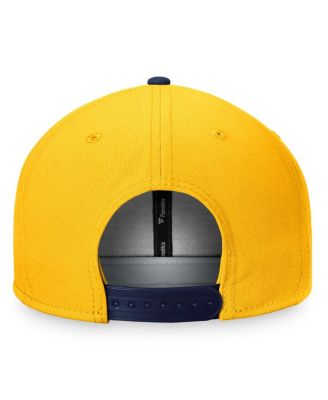 Men's Gold, Navy Nashville Predators Iconic Color Blocked Snapback Hat
