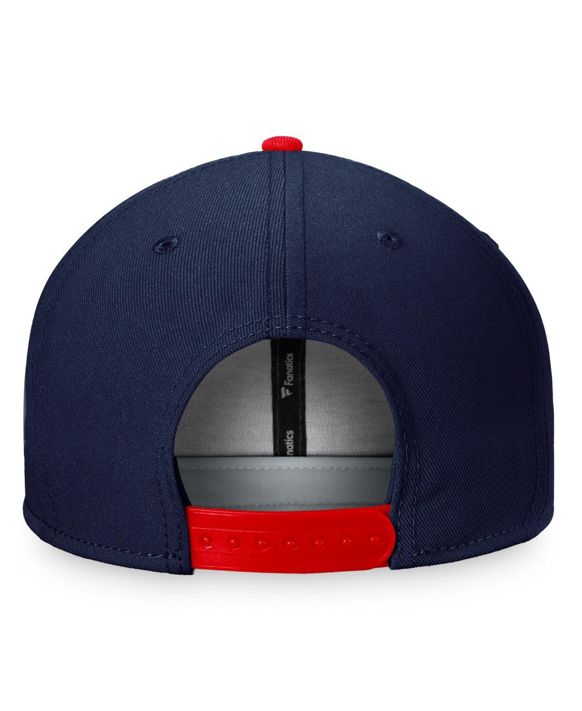 Men's Fanatics Red Columbus Blue Jackets Iconic Color Blocked Snapback Hat - Red