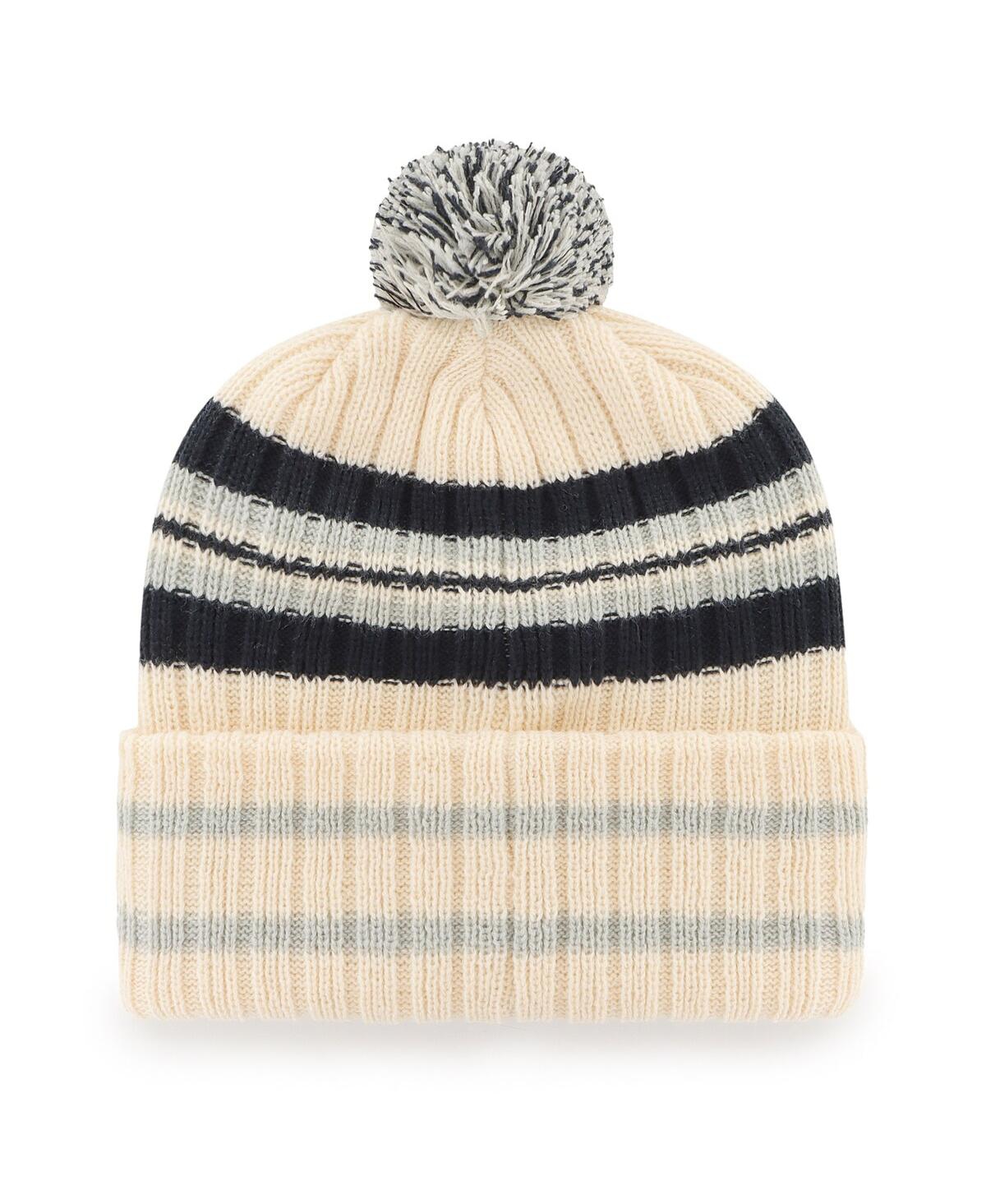 Men's '47 BrandDallas Cowboys Hone Patch Cuffed Knit Hat with Pom - Cream