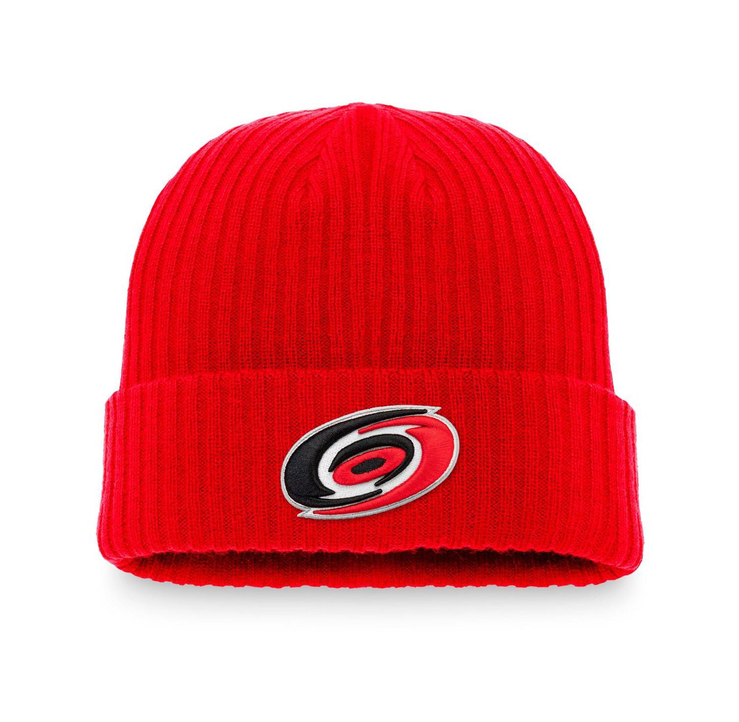Men's Red Carolina Hurricanes Core Primary Logo Cuffed Knit Hat