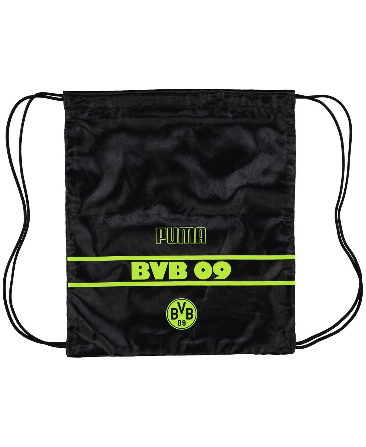 Puma Men's And Women's  Borussia Dortmund Legacy Gym Drawstring Backpack In Black