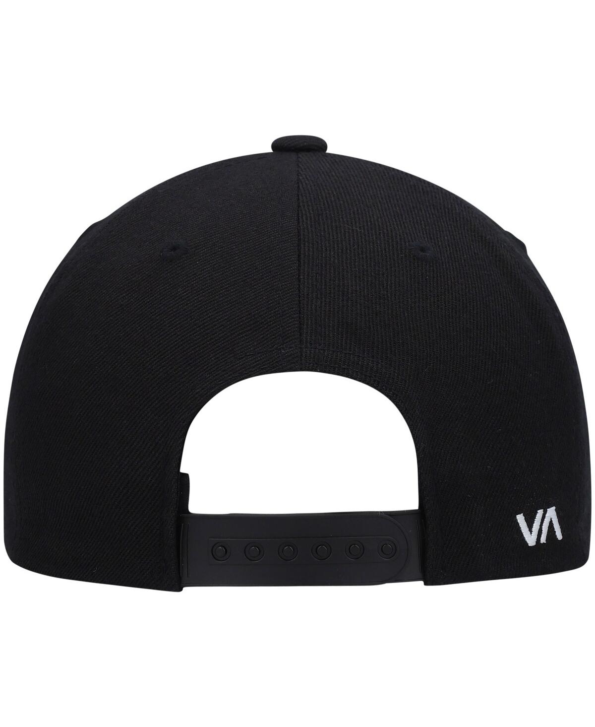 Shop Rvca Big Boys  Black Logo Twill Snapback Hat
