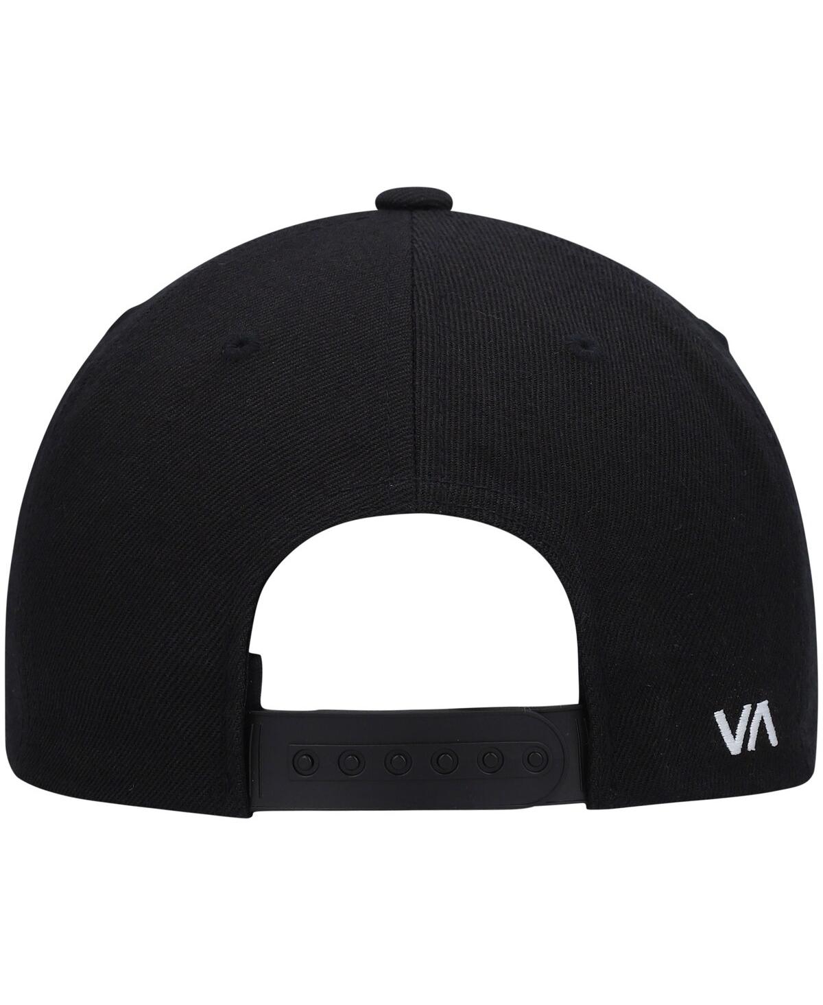 Rvca Big Boys  Black Logo Twill Snapback Hat In Black