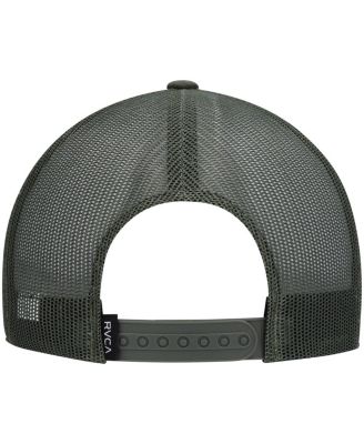 Men's Olive Wordmark VA ATW Print Trucker Snapback Hat