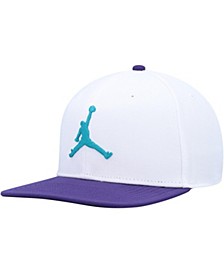 Men's Brand White Jumpman Logo Pro Snapback Adjustable Hat