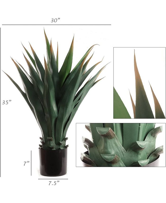 Floral Home Real Touch Succulent House Plant 38" Artificial Floor Plant