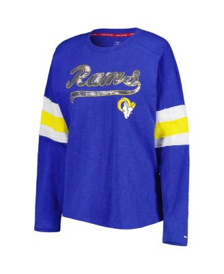 Women's Royal Los Angeles Rams Justine Long Sleeve Tunic T-shirt