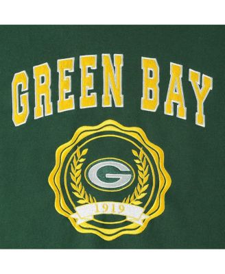Women's Green Green Bay Packers Becca Drop Shoulder Pullover Hoodie