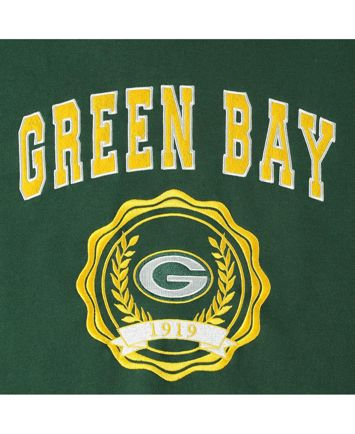 Shop Tommy Hilfiger Women's  Green Green Bay Packers Becca Drop Shoulder Pullover Hoodie