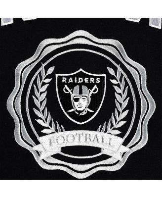 Women's Black Las Vegas Raiders Becca Drop Shoulder Pullover Hoodie