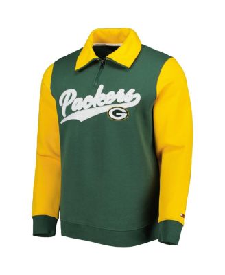 Men's Green, Gold Green Bay Packers Aiden Quarter-Zip Top