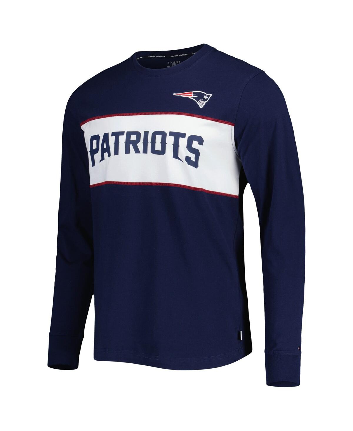 Shop Tommy Hilfiger Men's  Navy New England Patriots Peter Team Long Sleeve T-shirt