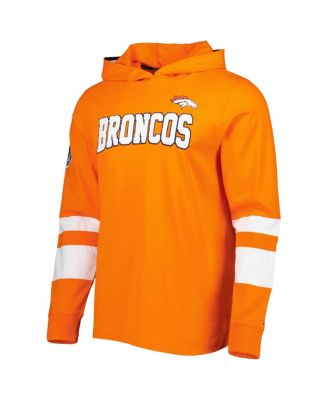 Men's Orange, White Denver Broncos Alex Long Sleeve Hoodie T-shirt