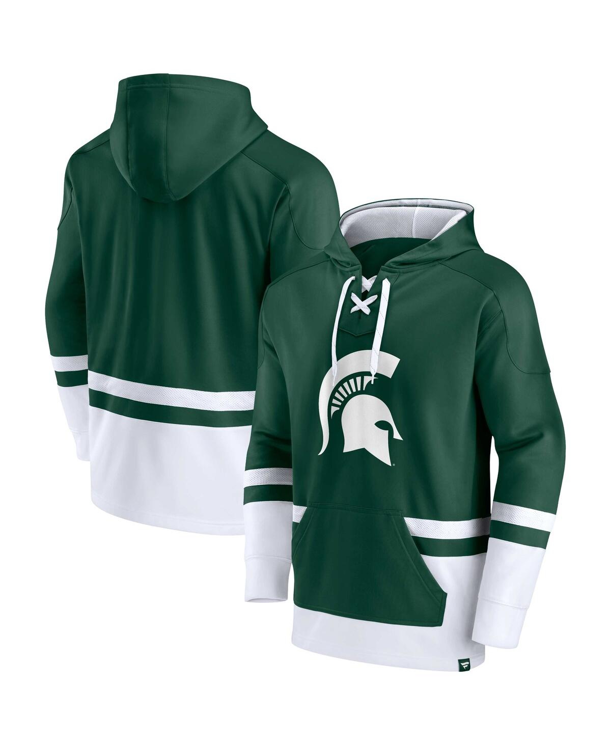Fanatics Men's  Branded Green Michigan State Spartans Favorite Longshot Pullover Hoodie