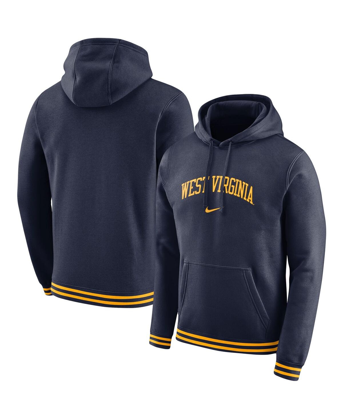 Men's Nike Navy West Virginia Mountaineers Sketch Retro Pullover Hoodie
