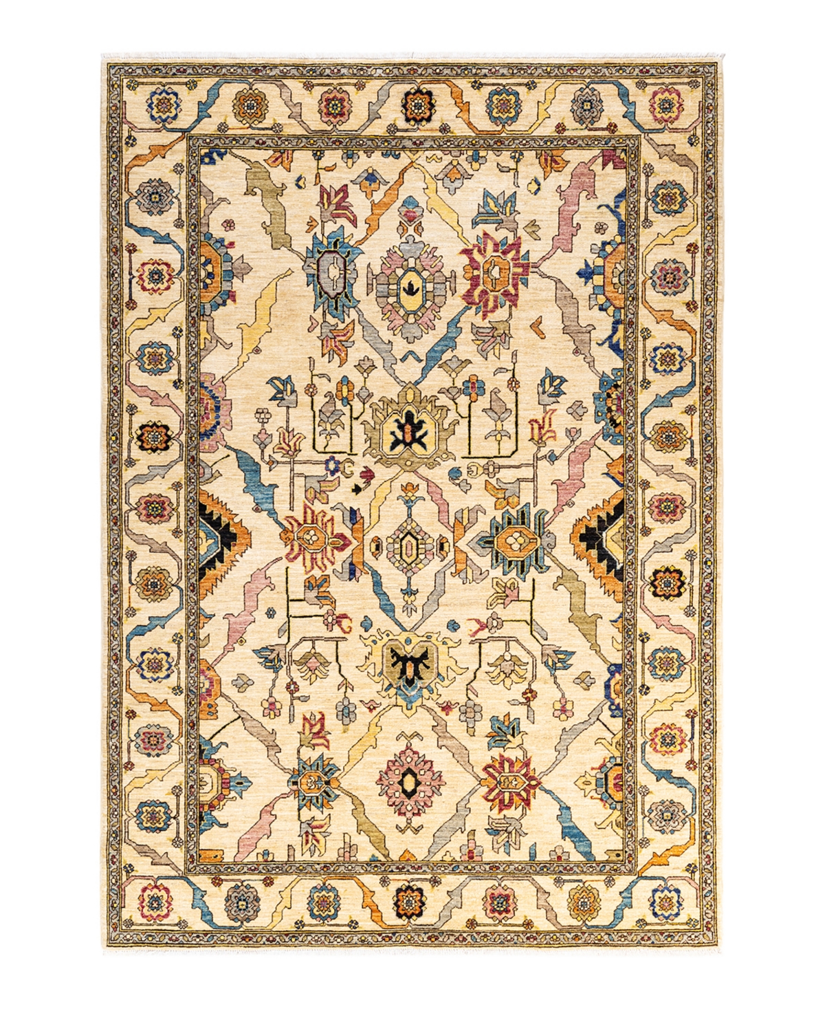 Adorn Hand Woven Rugs Serapi M1973 5'9in x 8'1in Area Rug - Ivory