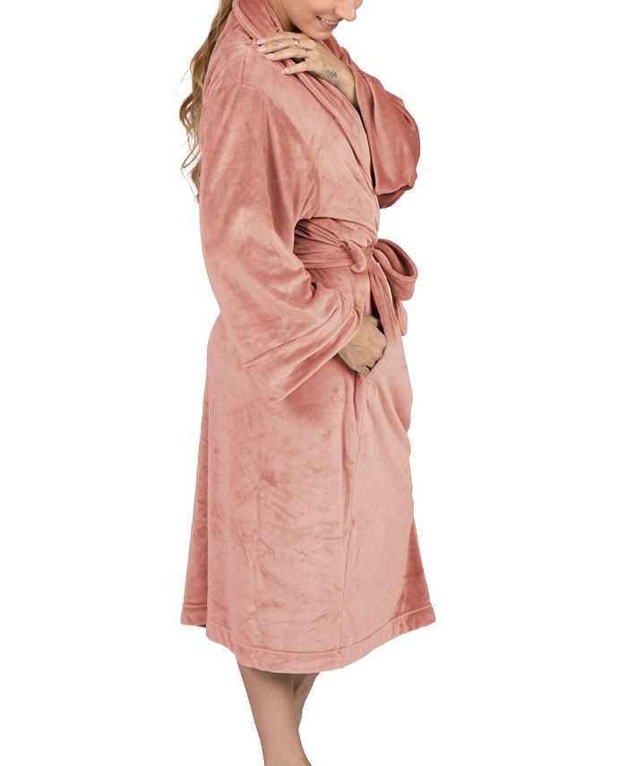 Pure Fiber Women's Velvety Soft Velour Bathrobe Macy's