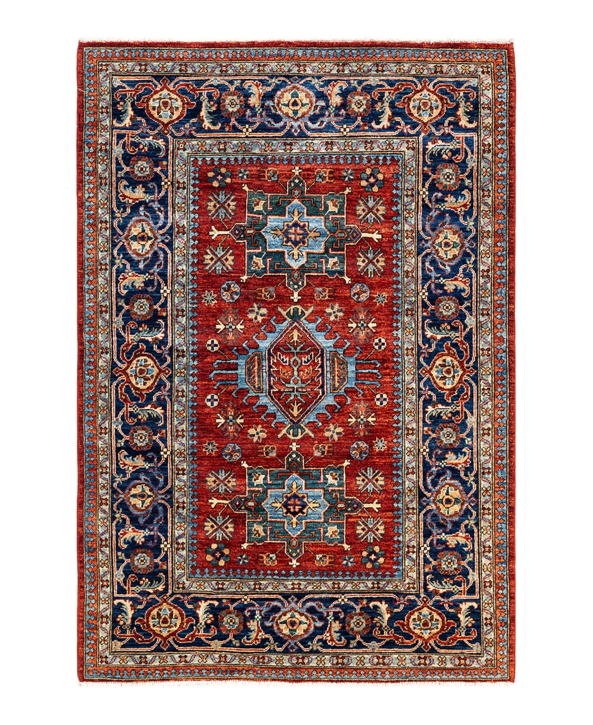 Adorn Hand Woven Rugs Serapi M1973 4'2in x 6'2in Area Rug - Orange