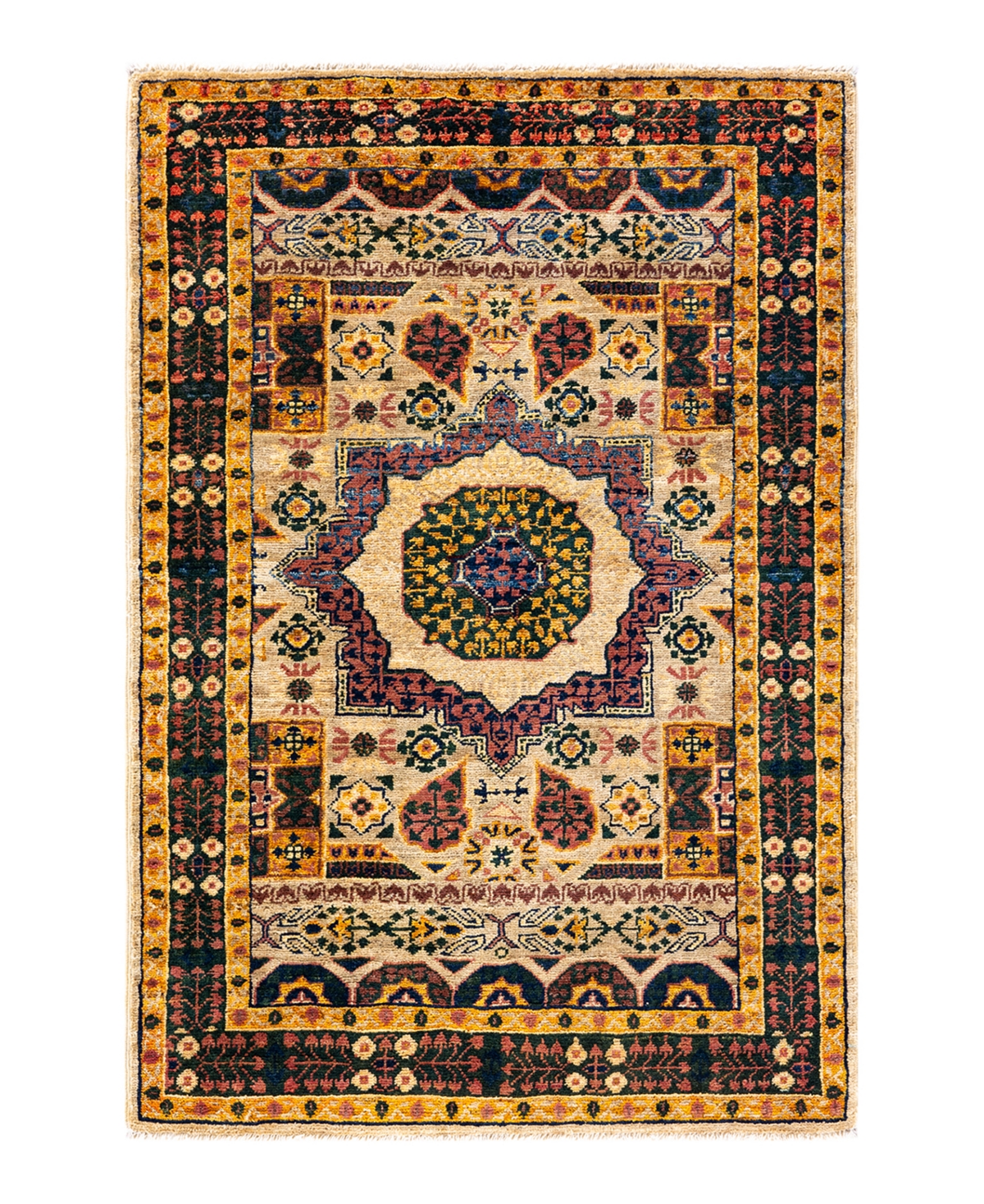 Adorn Hand Woven Rugs Serapi M1973 2'9" X 4' Area Rug In Yellow