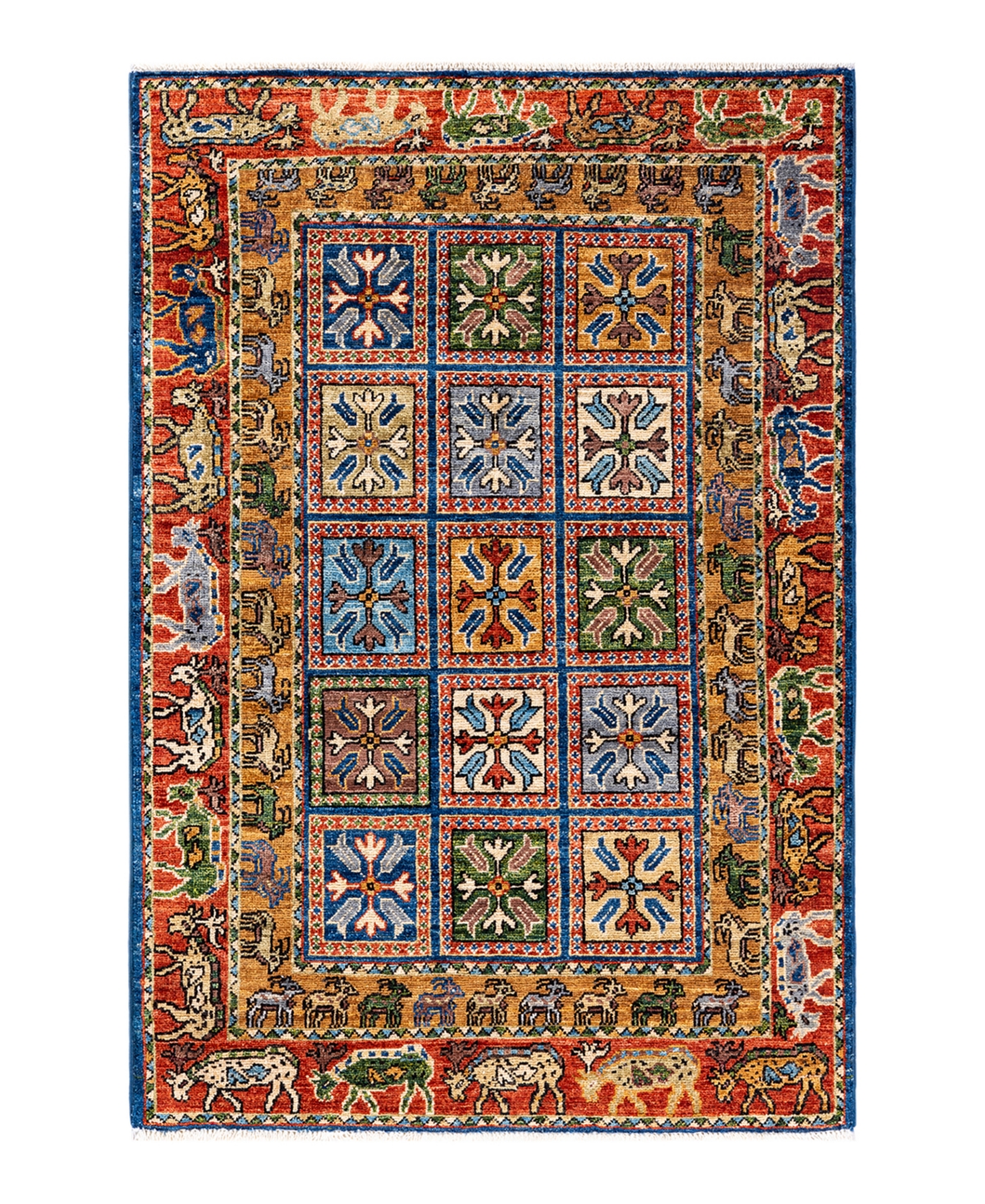 Adorn Hand Woven Rugs Serapi M1973 3'5in x 5' Area Rug - Blue