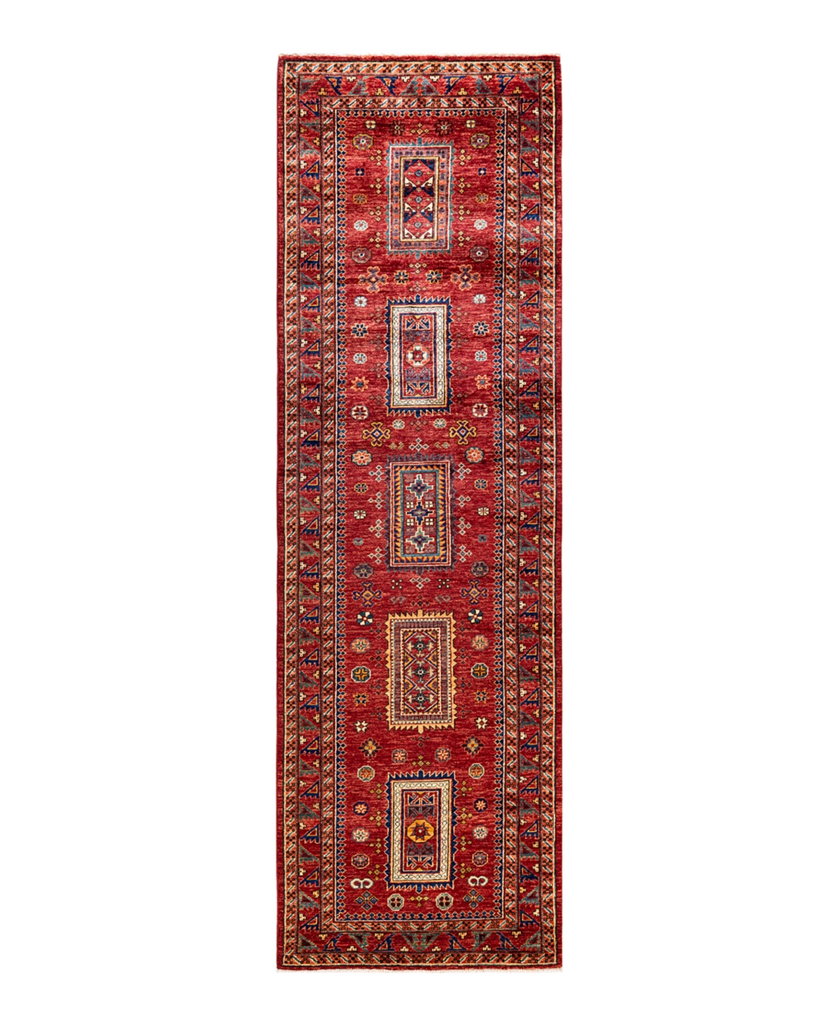 Adorn Hand Woven Rugs Serapi M1973 3' x 10' Runner Area Rug - Orange