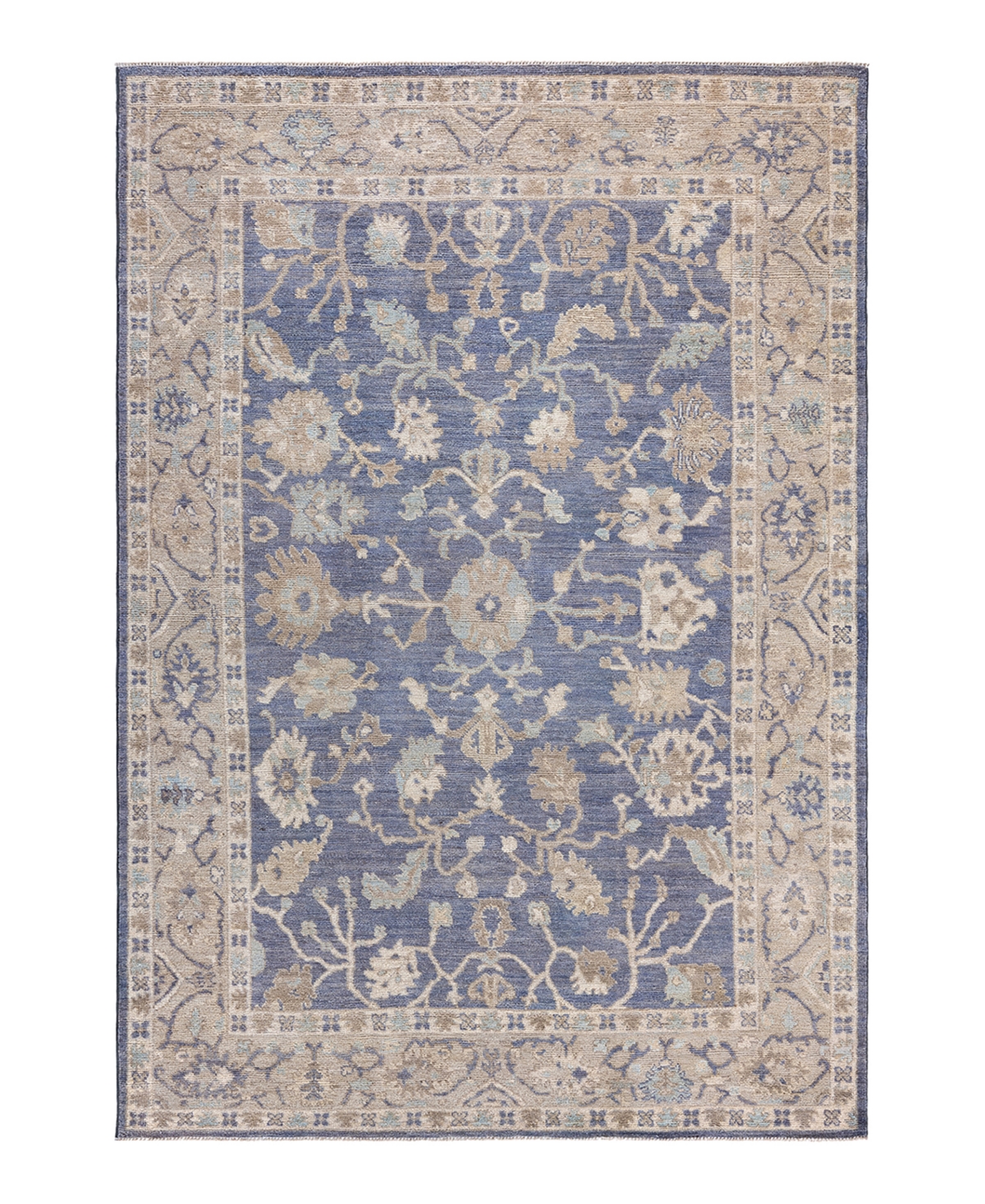 Adorn Hand Woven Rugs Oushak M1973 6'1" X 8'10" Area Rug In Gray