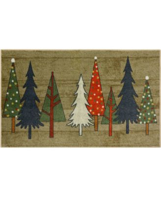 Mohawk Prismatic Wooden Holiday Trees Area Rug In Multi