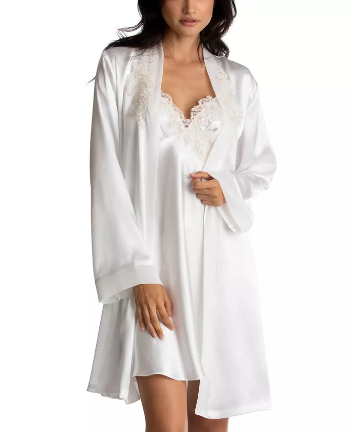 Sonya Embellished Satin Bridal Wrap Robe - thumbnail 6
