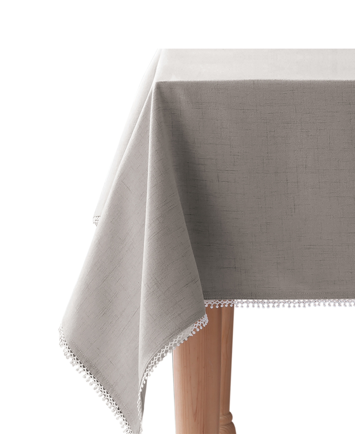 Lenox French Perle Tablecloth, 52" X 70" In Dove Gray