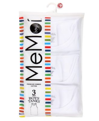 3 Pairs Boy's Boy’s Sleeveless Cotton Tank Toddler|Child
