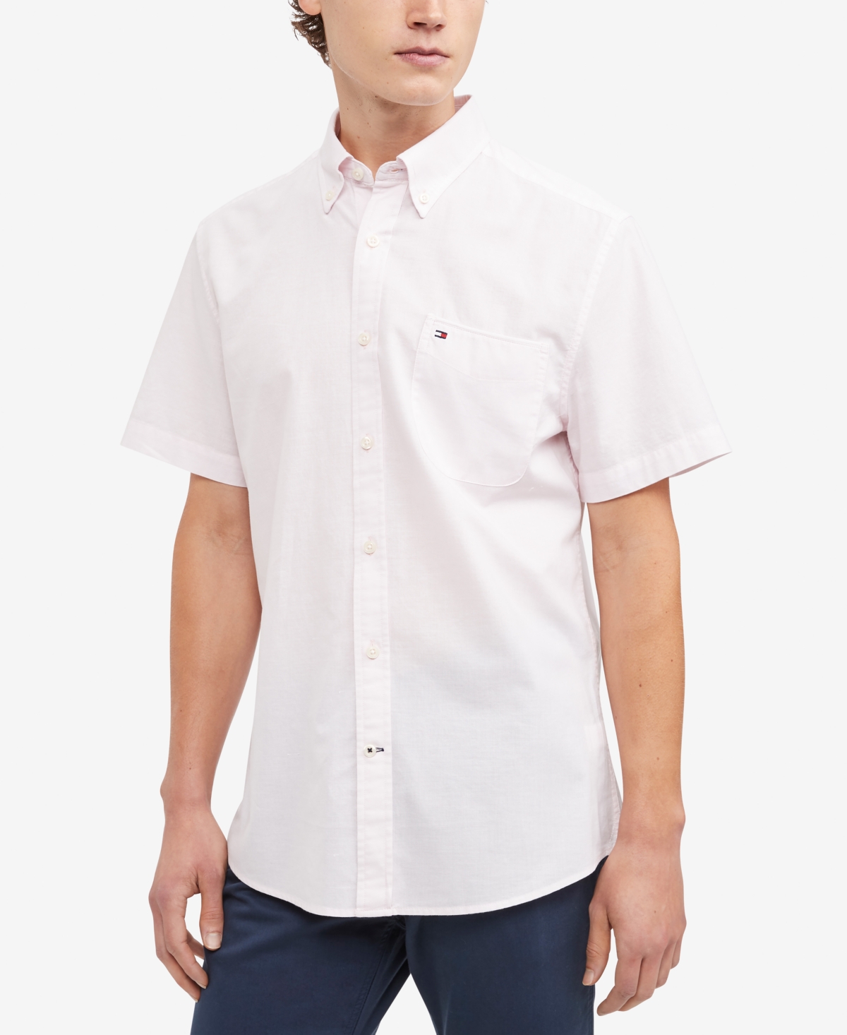 Tommy Hilfiger Men s Custom fit Wainwright Shirt In Precious Pink