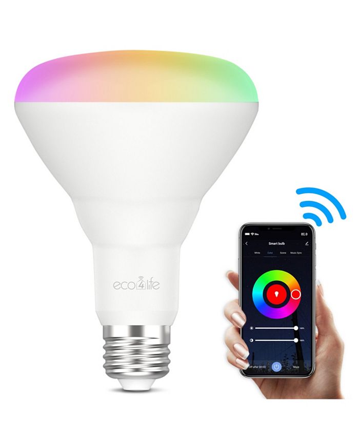 Eco4Life Smart Wi-Fi LED BR30 Bulb with Color Changing & Dimmable - Macy's