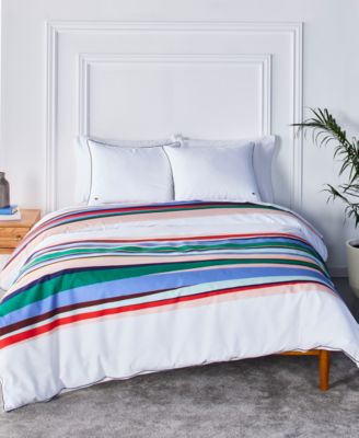 Lacoste Home Cross Stripe Comforter Set Collection Bedding