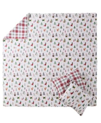 Meowy Christmas Reversible 2-Pc. Quilt Set, Twin/Twin XL