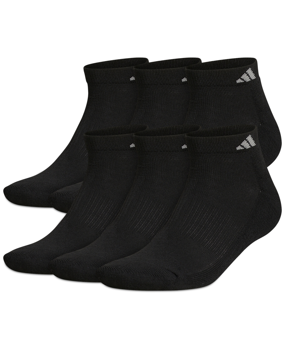Men's Cushioned Athletic 6-Pack Low Cut Socks - Black