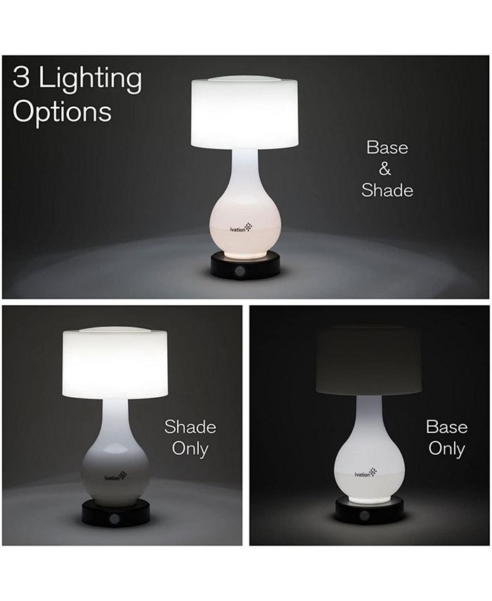 Ivation 6LED Battery Powered Table Lamp, Multi Zone Modern Desk Lamp