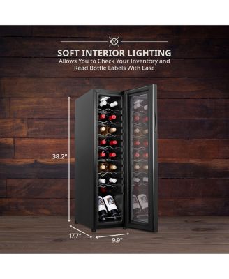 Freestanding Wine Refrigerator, 16 Bottle Wine Cooler
