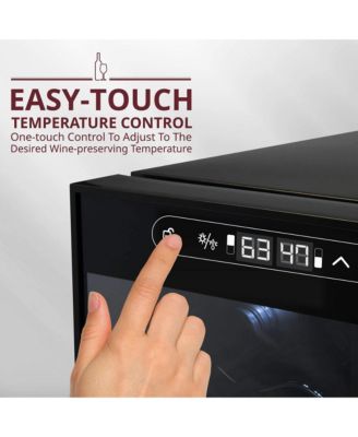 Schmecke Wine Fridge, 33 Bottle Wine Cooler, freestanding