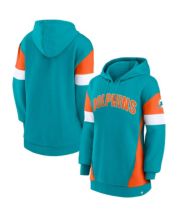 Miami Dolphins New Era Big & Tall Throwback Colorblock Raglan Pullover  Hoodie - Aqua