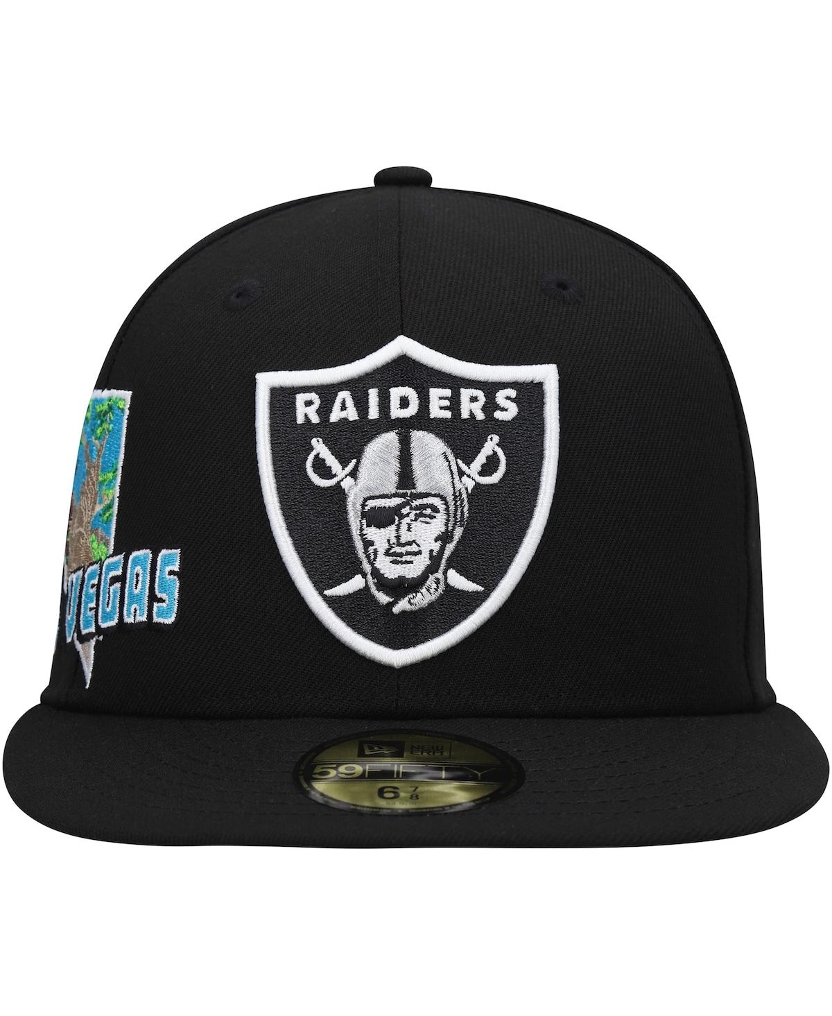 New Era Black Las Vegas Raiders Stateview 59fifty Snapback Hat In Black
