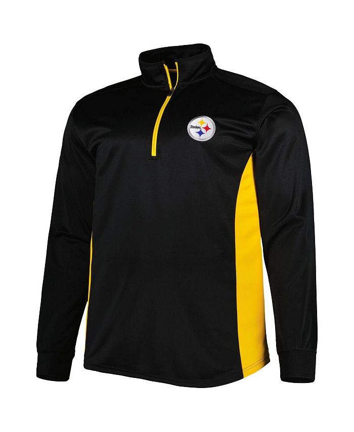 Profile Men's Black and Gold Pittsburgh Steelers Big and Tall Quarter