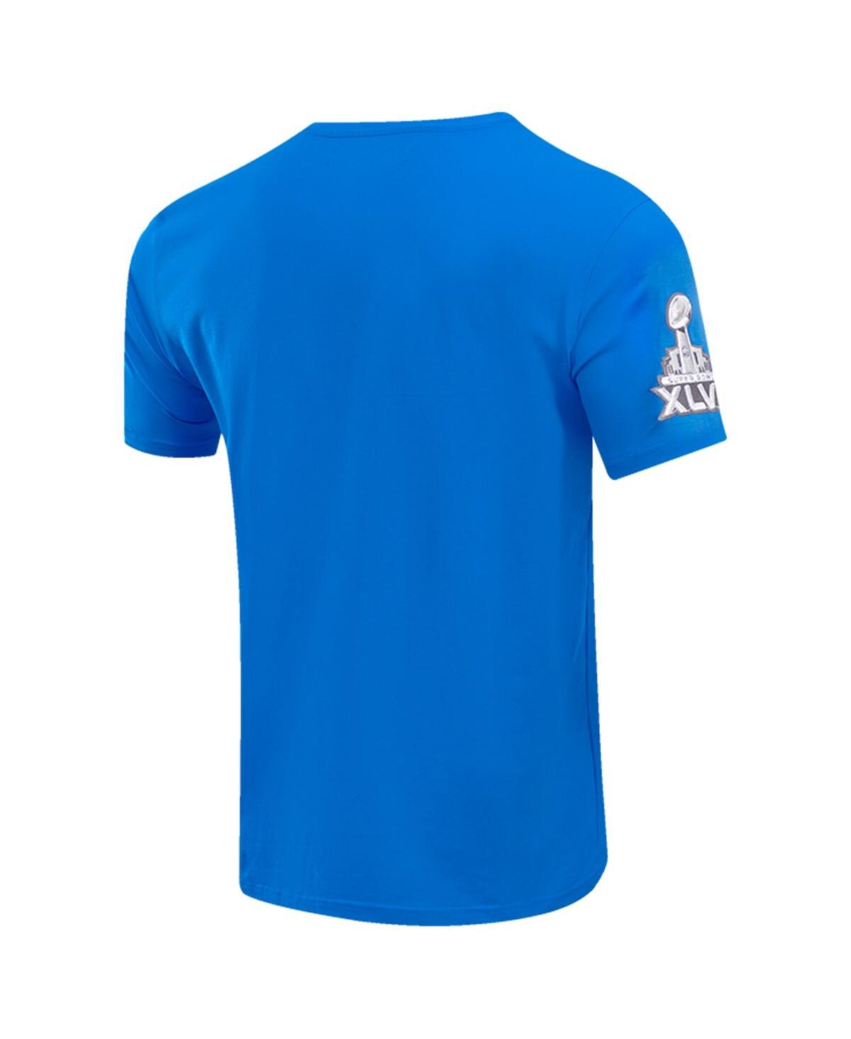 Pro Standard Royal New York Giants Super Bowl Xlvi Patch Hometown Collection T-shirt In Royal