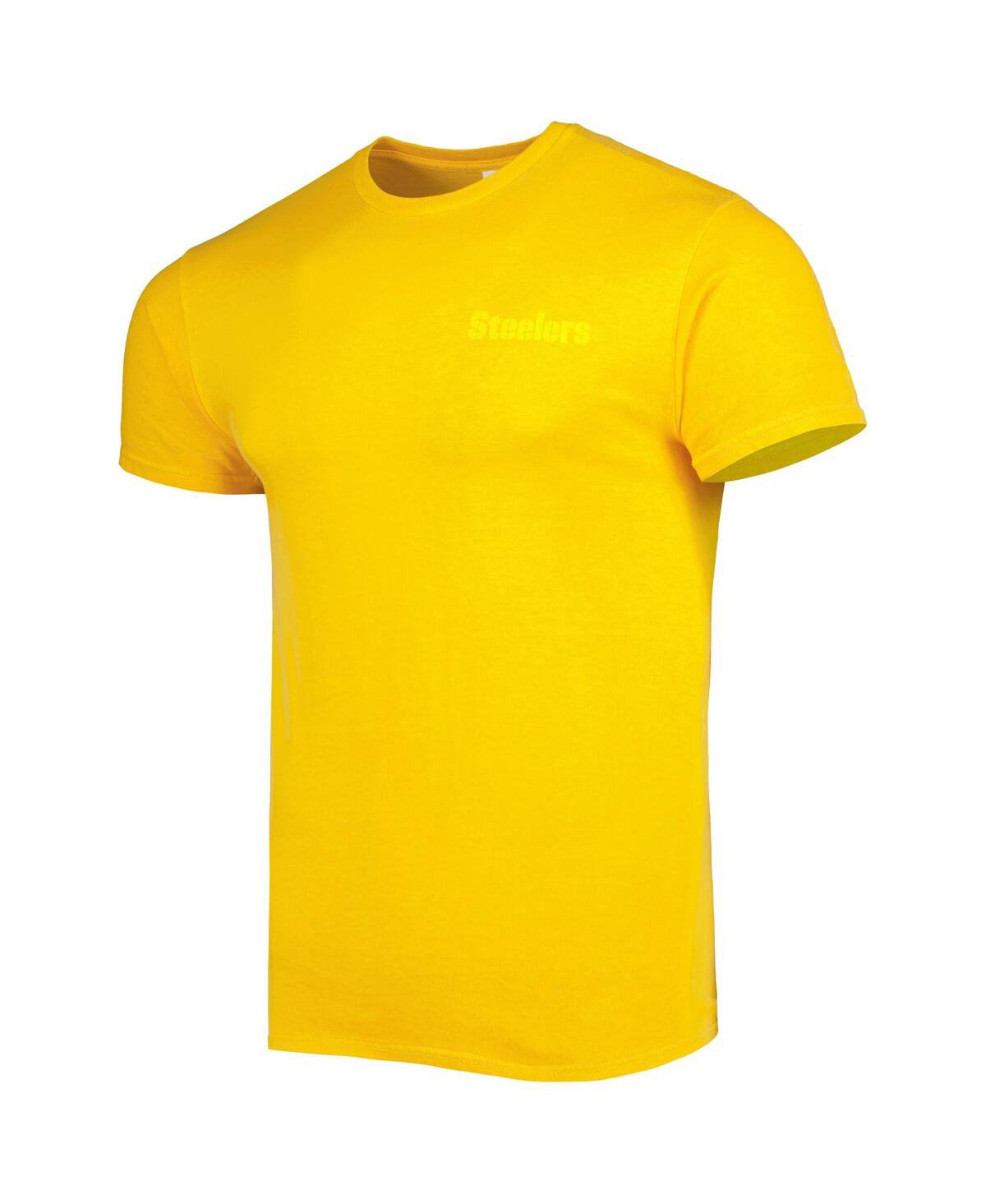 Shop 47 Brand Men's ' Gold Pittsburgh Steelers Fast Track Tonal Highlight T-shirt
