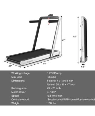 4.75HP 2 In 1 Folding Treadmill