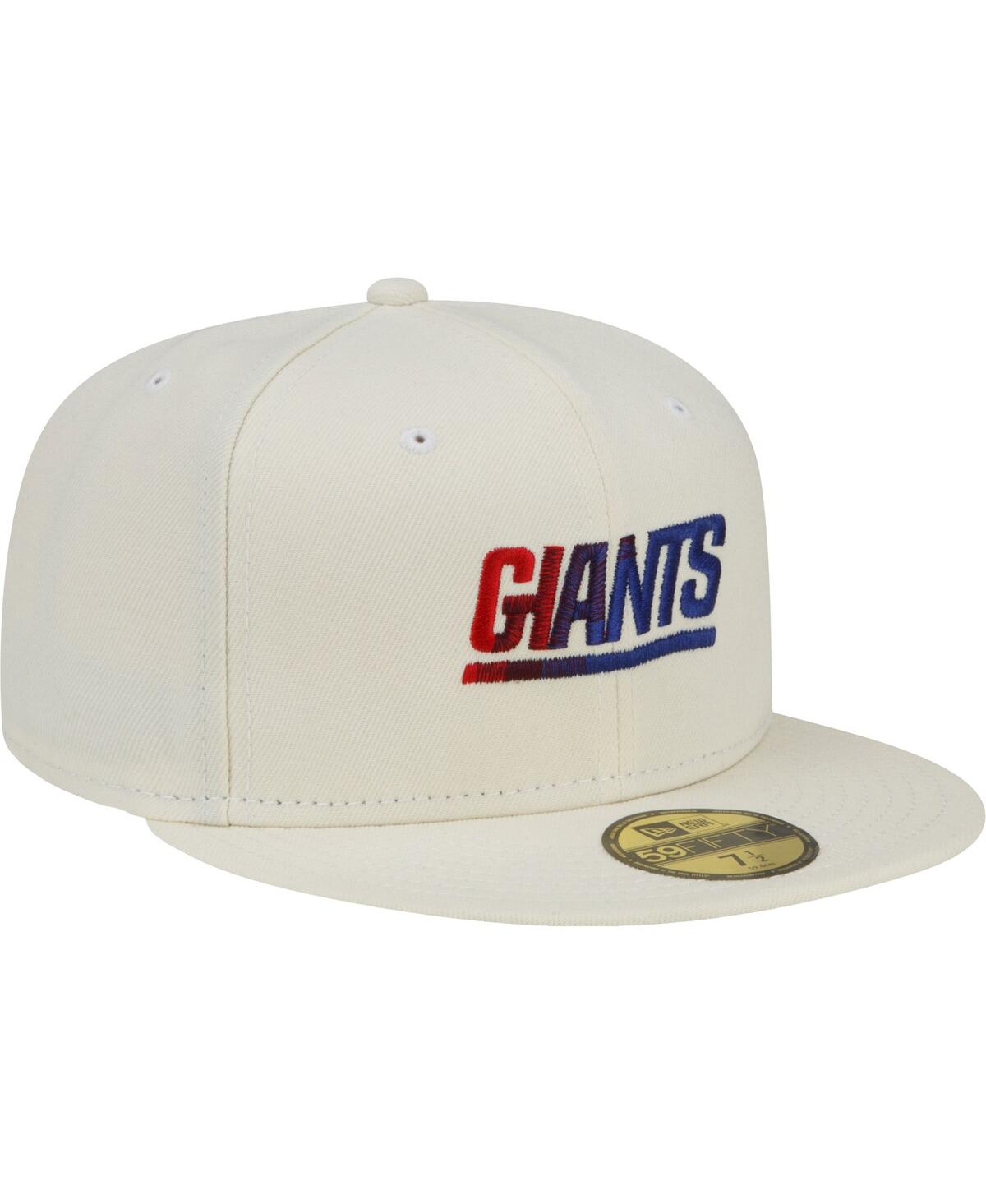 Men's New EraNew York Giants Chrome Dim 59FIFTY Fitted Hat - Cream